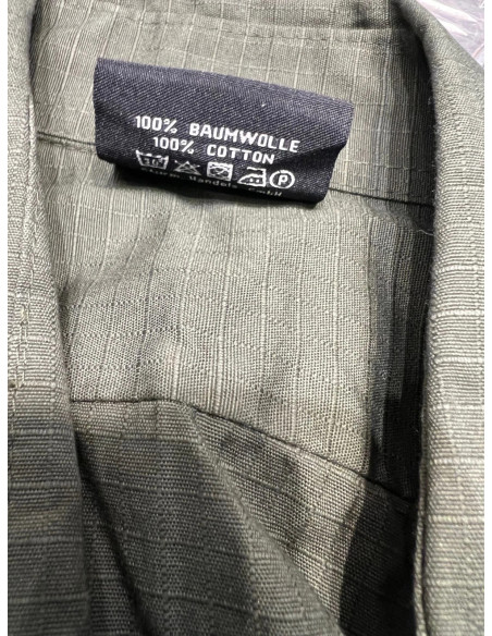 chemise tactique manches longues ripstop long sleeve mil-tec vert olive taille s