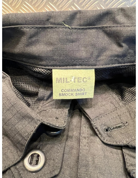Veste Commando Smock Shirt Noir Mil-Tec Taille Xl