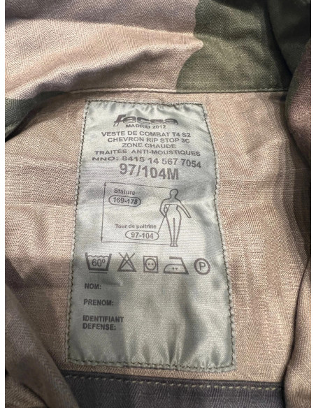 veste militaire madrid 2012 fecsa combat t4 s2 chevron rip stop 3c 97/104m neuf