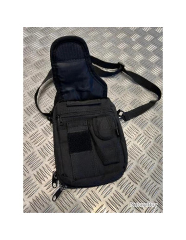 Sacoche bandoulière noir avec étui détachable mfh