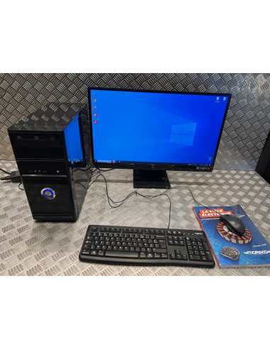 Ordinateur pc dust vision i375 i3-2120 cpu ssd 450 go geforce gt 620 avec ecran