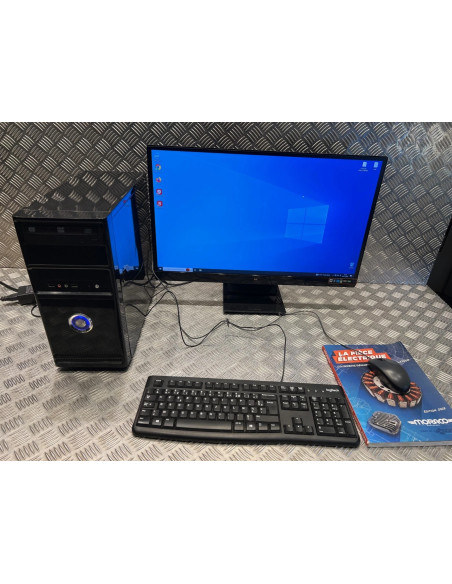 Ordinateur pc dust vision i375 i3-2120 cpu ssd 450 go geforce gt 620 avec ecran