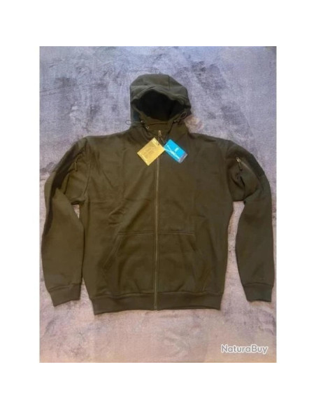 sweat veste tactique zippe capuche task force 2015 noir en xxl et xxxl TF-2215