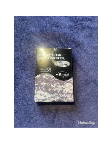 FLASQUE FIOLE MINI GOURDE EN ACIER INOXYDABLE CAMOUFLAGE DIGITAL 8 OZ 220 ML