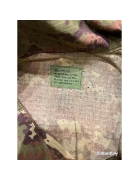 veste militaire us acu combat teesar camouflage vegetato mil-tec taille s