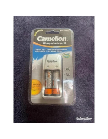 CHARGEUR PILES POUR AAA AA NI-MH NI-CD BC-1021C + 2 ACCUS AA 2300 MAH CAMELION