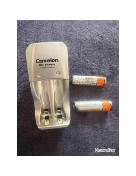 CHARGEUR PILES POUR AAA AA NI-MH NI-CD BC-1021C + 2 ACCUS AA 2300 MAH CAMELION