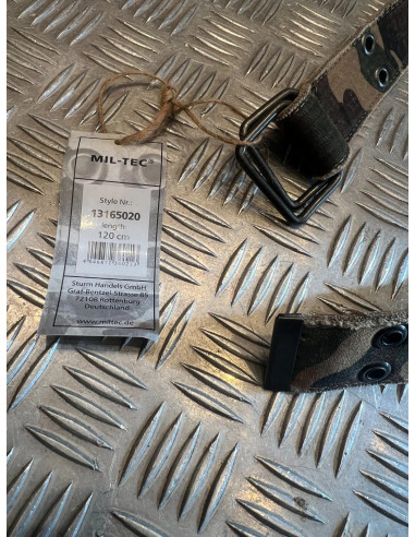 ceinture mil-tec en tissu canvas camo woodland 40cm x 120cm neuf