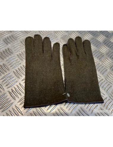 paire gants cuir agneau georges morand st- junien avec dessus vert neuf taille 8