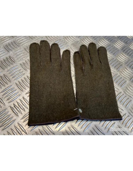 paire gants cuir agneau georges morand st- junien avec dessus vert neuf taille 8
