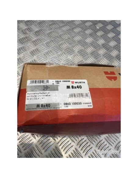 100 boulons rail prémonté standardfix varifix écrou rondelle zingué wurth 086210