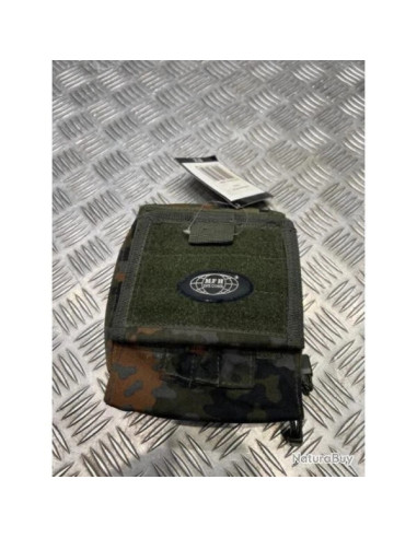 mfh pochette pour carte molle camouflage flecktarn