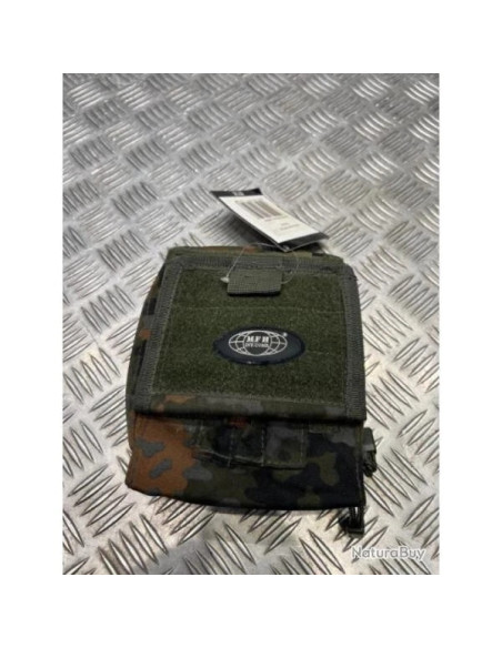 mfh pochette pour carte molle camouflage flecktarn