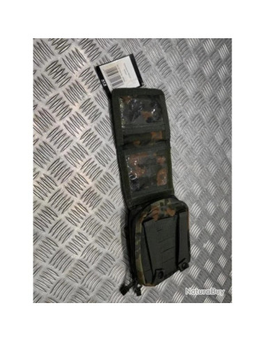 mfh pochette pour carte molle camouflage flecktarn