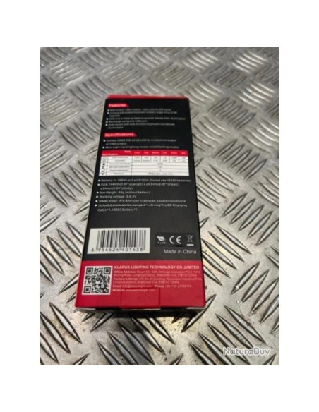 Lampe tactique rechargeable AR10 LED 1080 LM - KLARUS