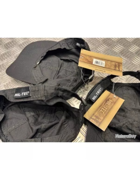 casquette mil-tec SoftShell Baseball cap militaire noir taille unique neuf