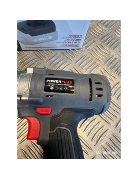 cle a choc boulonneuse power plus poweb2015 impact wrench batterie 18v li-ion