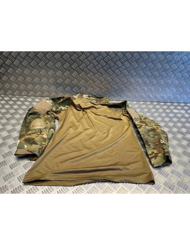 chemise t shirt tactique coudieres mil-tec warrior multicam taille m 1051355513