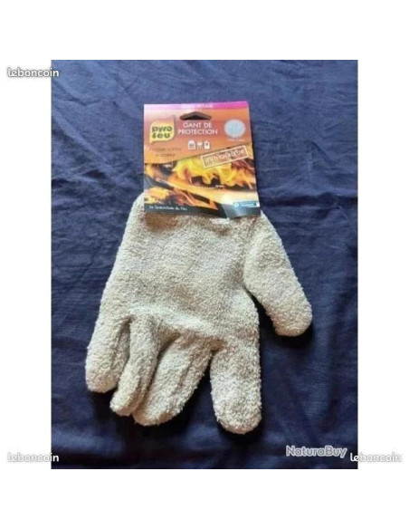 Pyrofeu gant de protection anti chaleur 250°c barbecue poele a bois taille 10