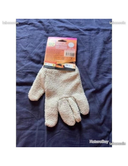 Pyrofeu gant de protection anti chaleur 250°c barbecue poele a bois taille 10