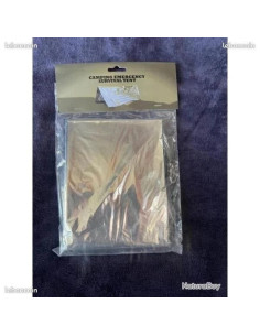 Tente de secours survie en mylar thermique fosco apacité 2 personnes 7m corde 2