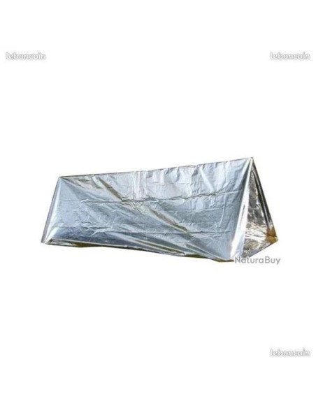 Tente de secours survie en mylar thermique fosco apacité 2 personnes 7m corde