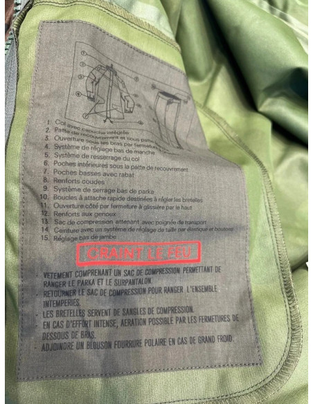 parka veste bdu cam Gortex Commando Wintex Tomtex SARL taille 46 ou 112l