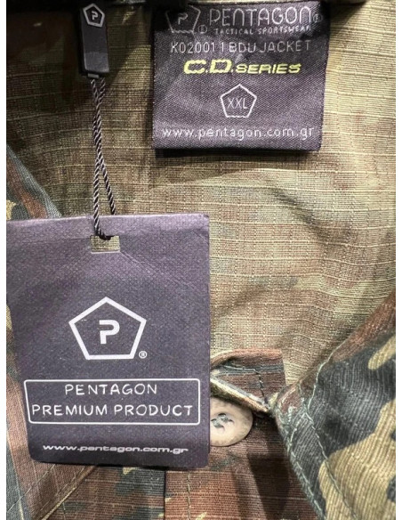 veste pentagon k02001 bdu jacket c.d.serie taille s m xl et xxl camo
