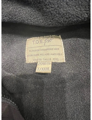 blouson toe pro taille xxxl 201079 intemperie noir doublure polaire amovible