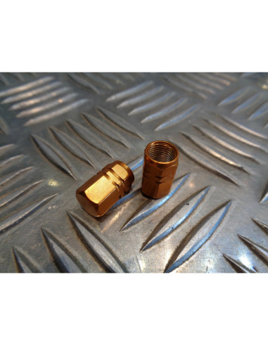 jeu de 2 x embout de valve bouchon orange scooter moto quad ...
