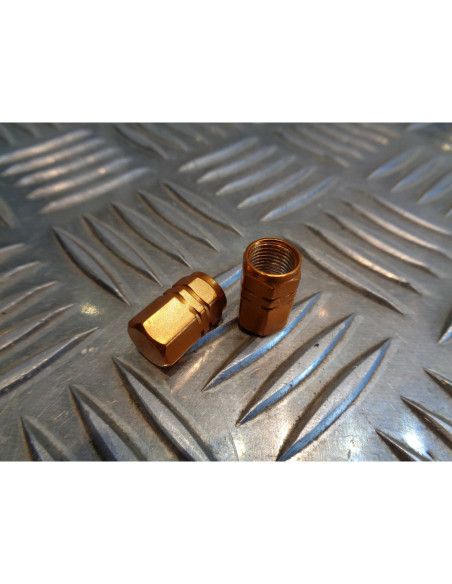 jeu de 2 x embout de valve bouchon orange scooter moto quad ...