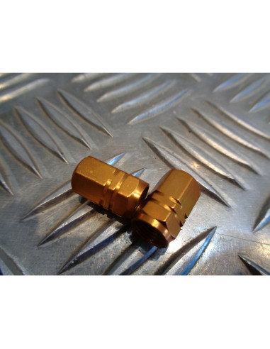 jeu de 2 x embout de valve bouchon orange scooter moto quad ...