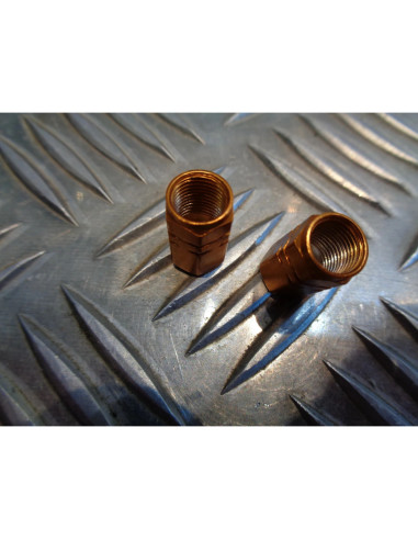 jeu de 2 x embout de valve bouchon orange scooter moto quad ...