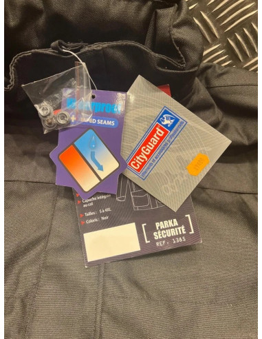 veste parka blouson de Securite noir Cityguard neuf taille m