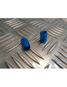 jeu de 2 x embout de valve bouchon bleu turquoise scooter moto quad ...