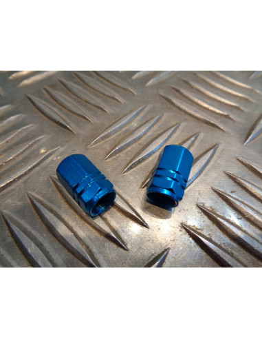 jeu de 2 x embout de valve bouchon bleu turquoise scooter moto quad ...