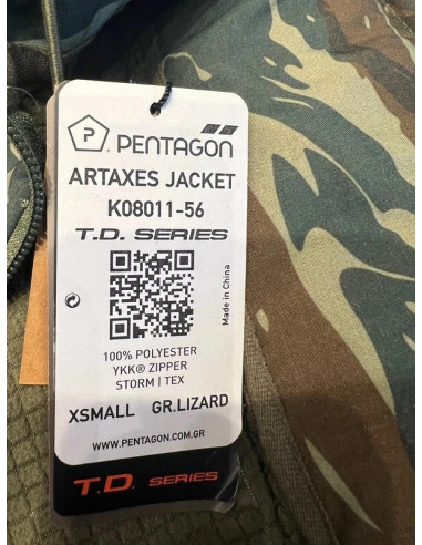pentagon veste parka softshell artaxes jacket k08011-56 Greek Lizard xs xxl xxxl