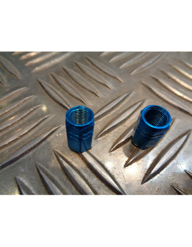 jeu de 2 x embout de valve bouchon bleu turquoise scooter moto quad ...