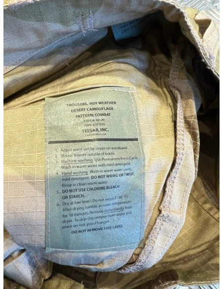 mil-tec pantalon trousers hot weather pattern combat camo desert neuf taille s