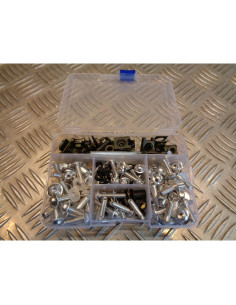 177 vis boulon ecrou clips argent cache carenage carrosserie moto scooter fixati