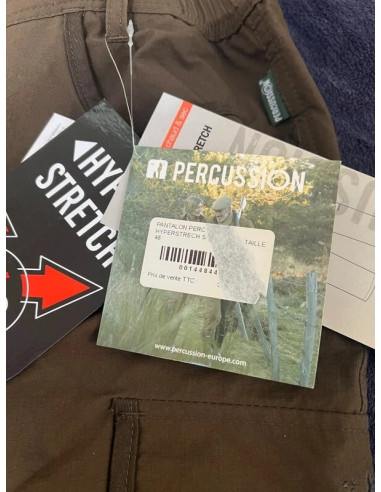 pantalon chasse percussion hyperstretch savane marron kaki taille 46 neuf