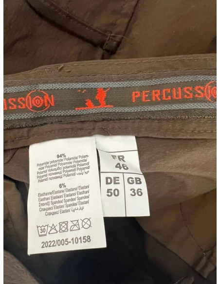 pantalon chasse percussion hyperstretch savane marron kaki taille 46 neuf