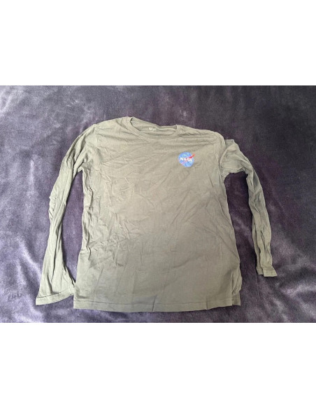 t-shirt manche longues nasa gris taille xl