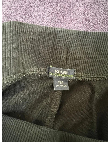 pantalon noir jogging enfant kiabbi co conception 12 ans 144-155cm