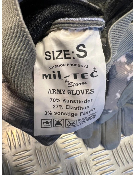 paire gant intervention tactique army gloves mil-tec neuf taille s