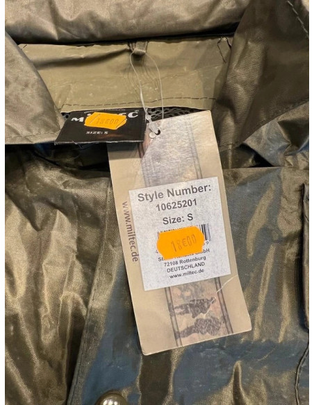 veste imperméable wet weather coat mil-tec vert olive taille s 10625201