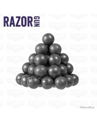 20 balles en caoutchouc Razor Gun calibre .68 pour gomm cogne umarex t4e hds hdx hdb et autres