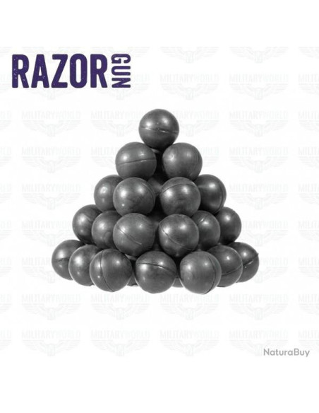 20 balles en caoutchouc Razor Gun calibre .68 pour gomm cogne umarex t4e hds hdx hdb et autres