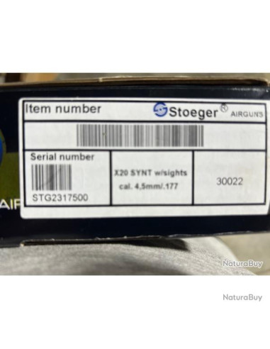 Carabine Stoeger X20 (20 joules) 4.5mm