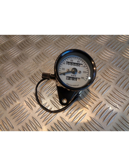 compteur vitesse noir 140 kms/h mecanique adptable universel scooter atv moto qu